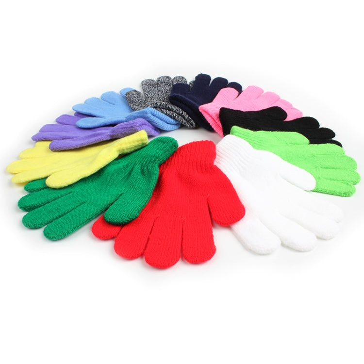 Winter Warm Gloves Children Knitted Stretch Mittens Full Finger Glove One Size