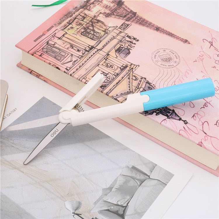 Portable Stationery Scissors Office Student Colour Folding Paper Cutting Tools, Random Color Delivery