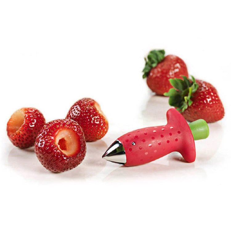 2 PCS Strawberry Huller Metal Tomato Stalks Plastic Fruit Leaf Knife Stem Remover Kitchen Tool