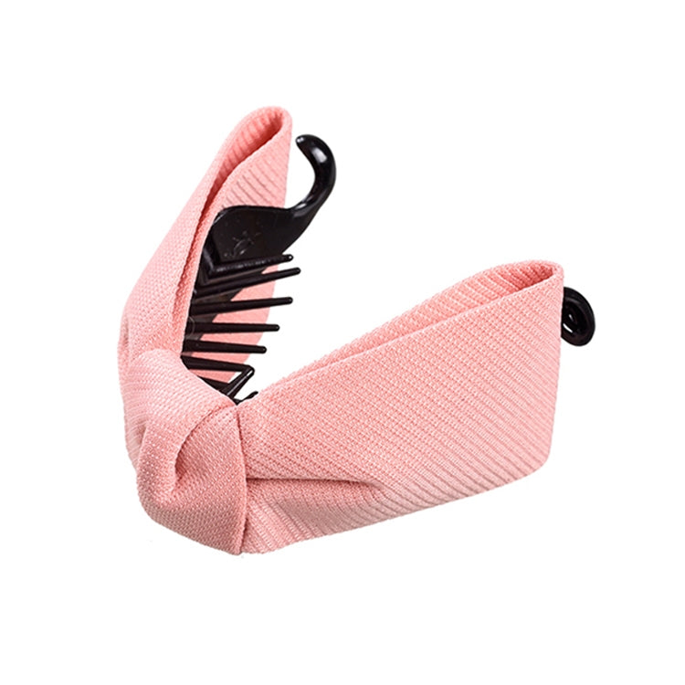 Sweet Fabric Bow Hair Claw Elegant Women Solid Cloth Ties Banana Hair Crab Clips Ponytail Hold Girl Hair Accessories
