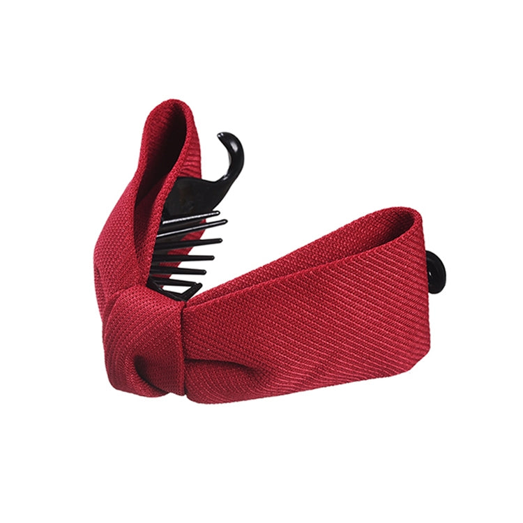 Sweet Fabric Bow Hair Claw Elegant Women Solid Cloth Ties Banana Hair Crab Clips Ponytail Hold Girl Hair Accessories