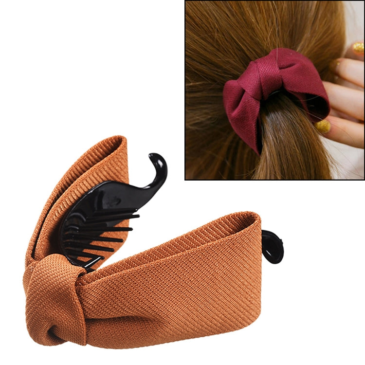 Sweet Fabric Bow Hair Claw Elegant Women Solid Cloth Ties Banana Hair Crab Clips Ponytail Hold Girl Hair Accessories