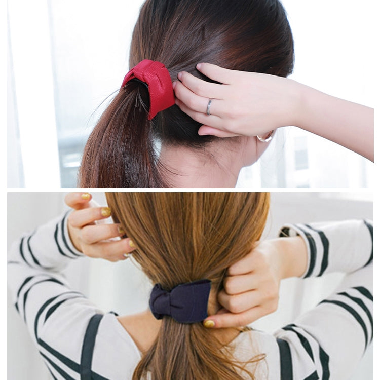 Sweet Fabric Bow Hair Claw Elegant Women Solid Cloth Ties Banana Hair Crab Clips Ponytail Hold Girl Hair Accessories