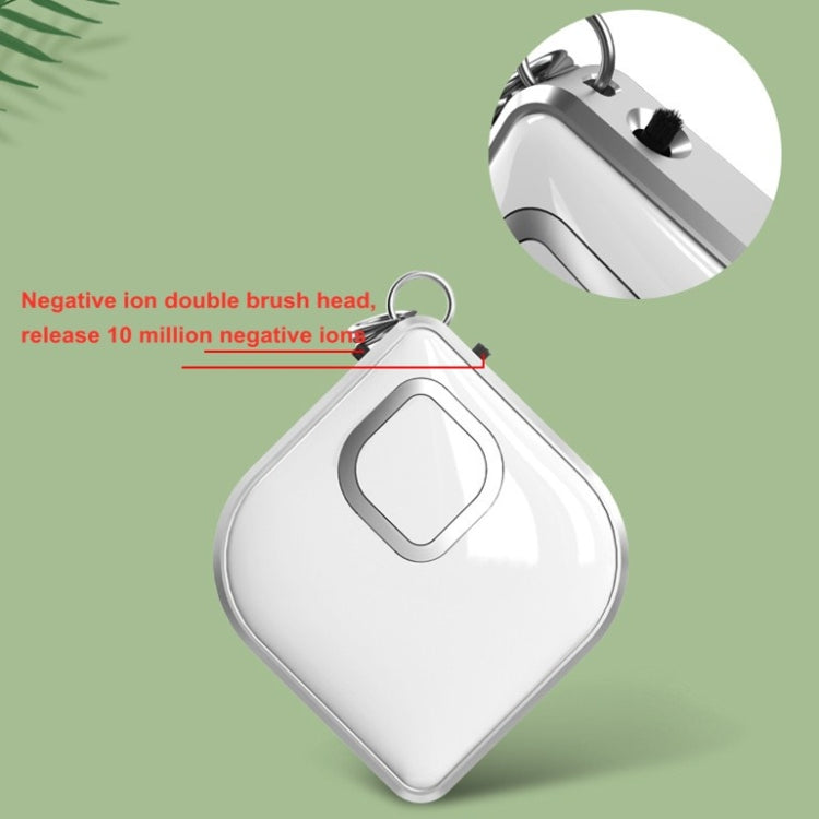 Portable Hanging Neck Air Purifier Negative-Ion Necklace Formaldehyde Anti-fog Haze Air Purifier(White)
