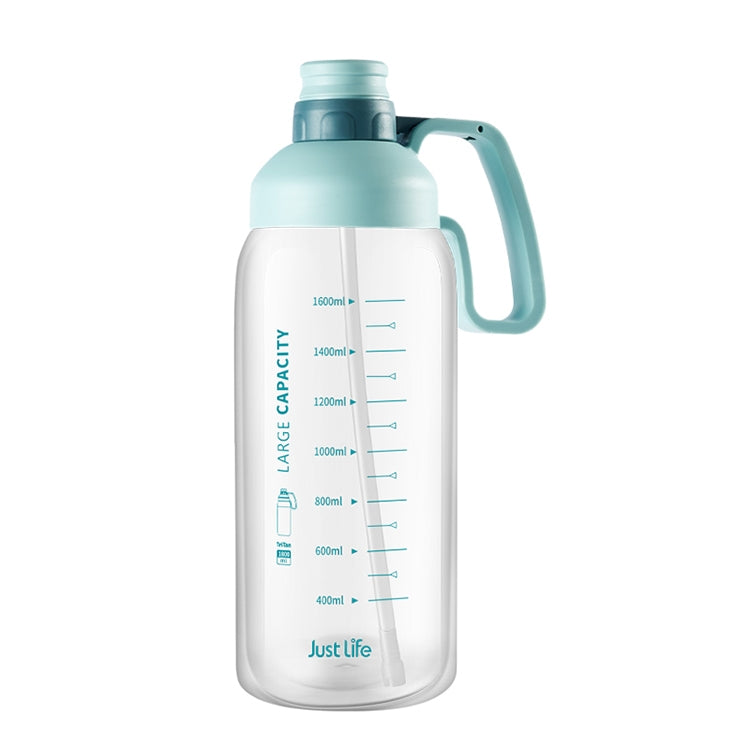 1.8L Plastic Water Cup With Scale Large Capacity Portable Straw Space Cup Outdoor Sports Bottle