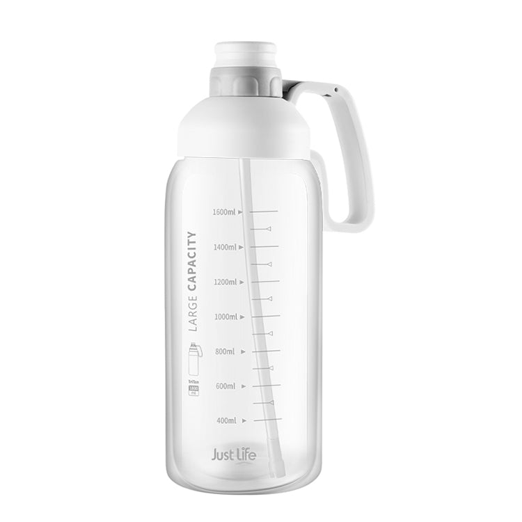1.8L Plastic Water Cup With Scale Large Capacity Portable Straw Space Cup Outdoor Sports Bottle