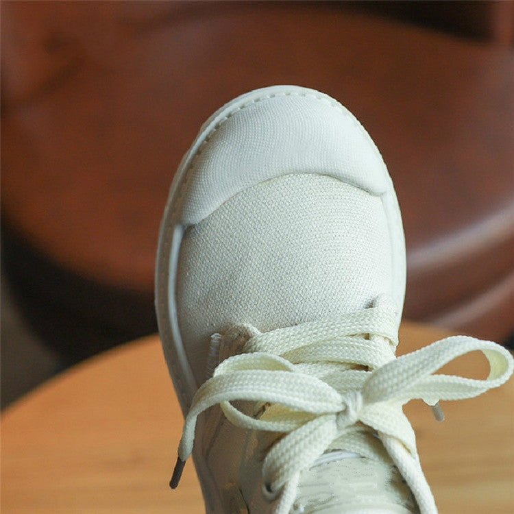 Kids Sneakers High-Top Canvas Martin Boots, Size:27