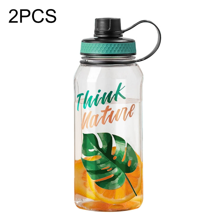 2 PCS Plastic Cup Space Cup Large Capacity Sports Bottle Outdoor Handy Cup, Capacity:1500ML