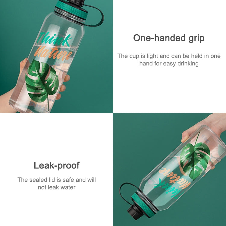 2 PCS Plastic Cup Space Cup Large Capacity Sports Bottle Outdoor Handy Cup, Capacity:2000ML
