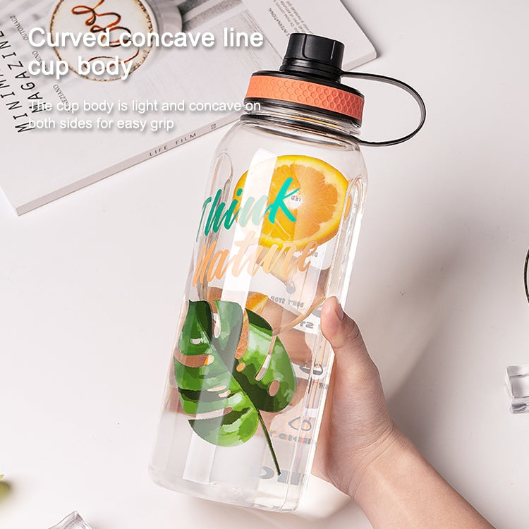 2 PCS Plastic Cup Space Cup Large Capacity Sports Bottle Outdoor Handy Cup, Capacity:2000ML