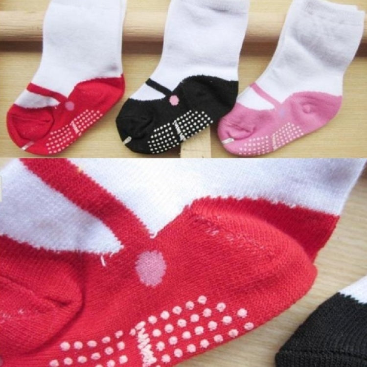 3 Pairs Baby Ballet Socks Baby Slip In Tube Socks Dispensing Floor Socks Relent, Size:One Size(Black)