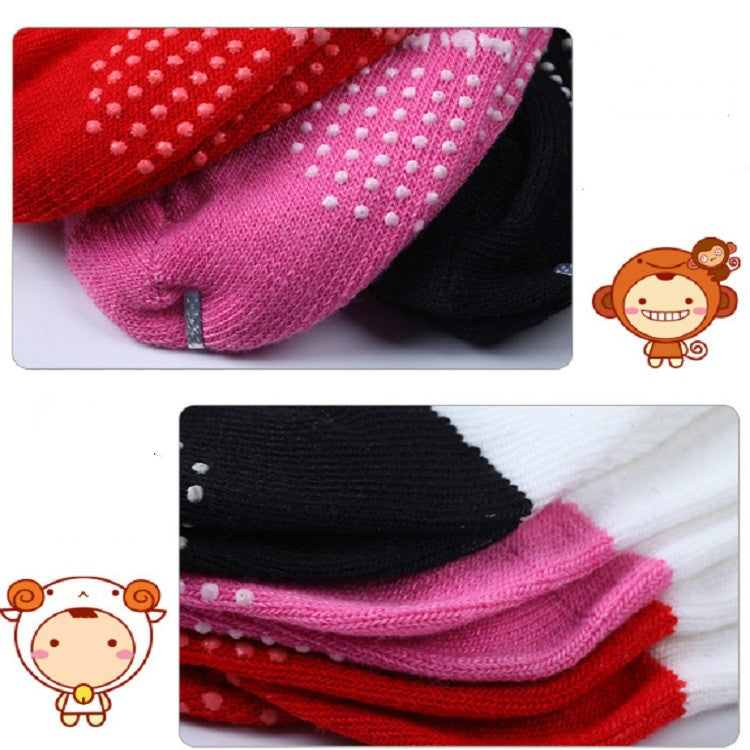 3 Pairs Baby Ballet Socks Baby Slip In Tube Socks Dispensing Floor Socks Relent, Size:One Size(Black)