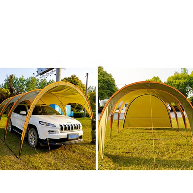 Laputa Outdoor Portable Camper Tail Tent Family Self-driving Barbecue Rainproof Shade Multi-person Tent, Style:Have  Door