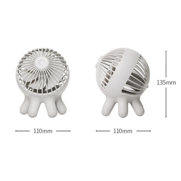 Creative Octopus Desktop Fan Mini Portable USB Charging Fan Mute Desktop Fan, Style:Rechargeable Version(Random  Color)