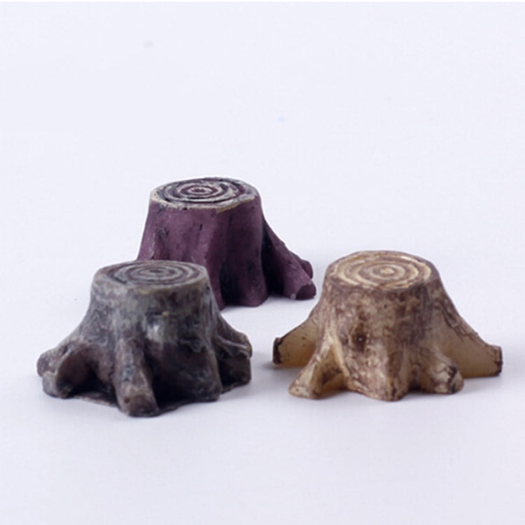 2 PCS Resin Small Stump Creative Tree Pier Micro Landscape Accessories, Random Color Delivery