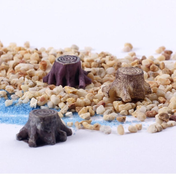 2 PCS Resin Small Stump Creative Tree Pier Micro Landscape Accessories, Random Color Delivery