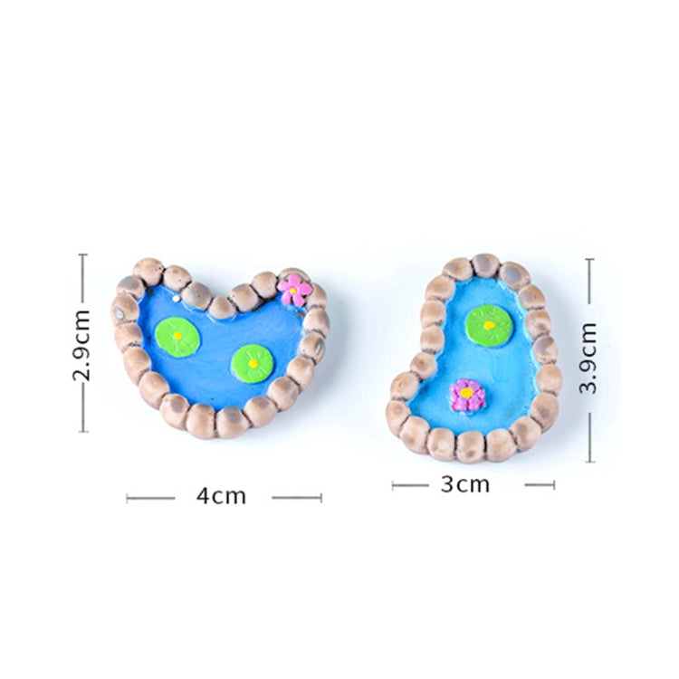 2 PCS Lotus Pond Miniature Landscape Decoration Garden Bonsai Decoration