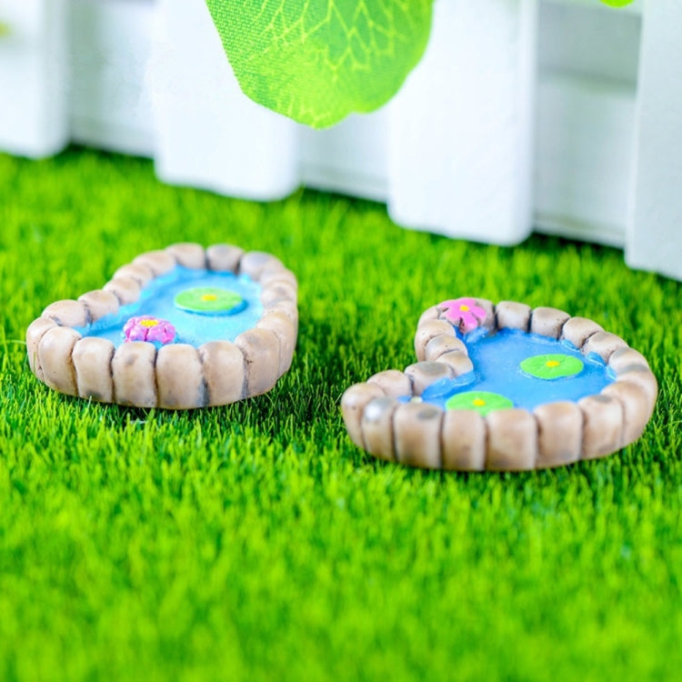 2 PCS Lotus Pond Miniature Landscape Decoration Garden Bonsai Decoration