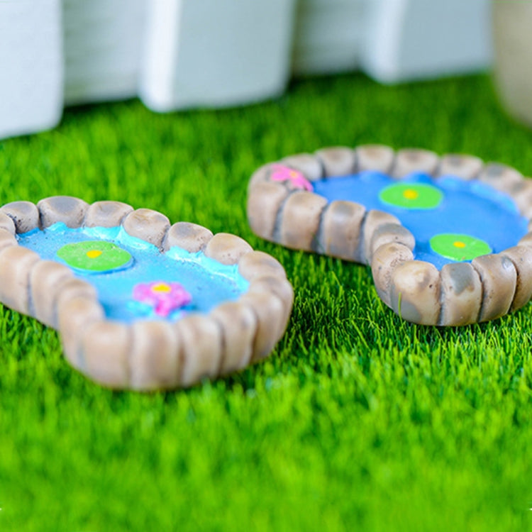 2 PCS Lotus Pond Miniature Landscape Decoration Garden Bonsai Decoration