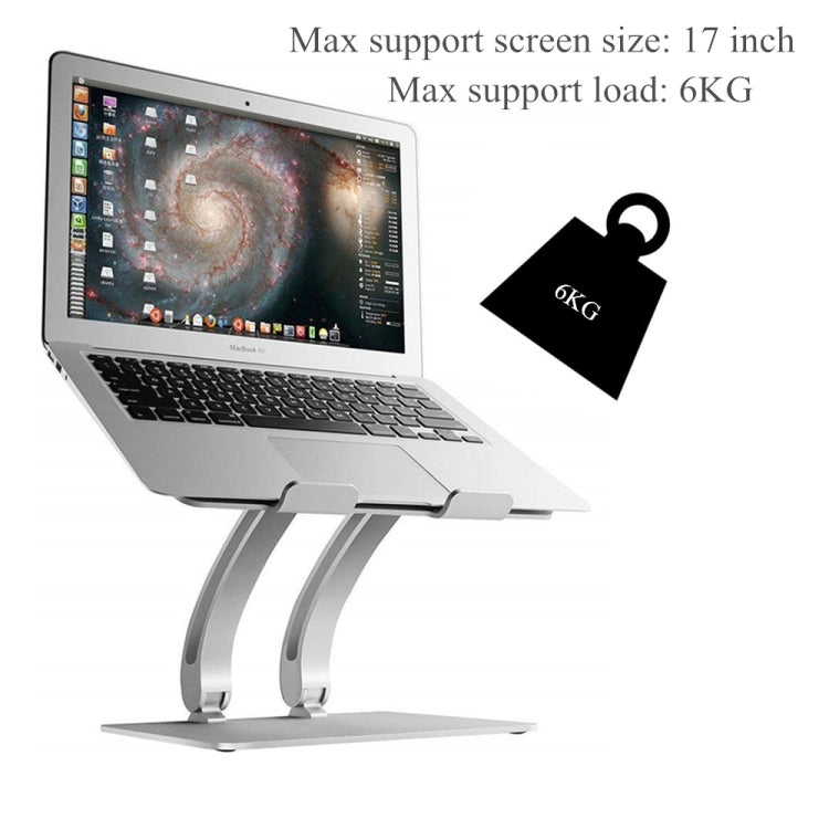 Aluminum Laptop Stand Height Angle Adjustable Tablets Notebook Cooling Holder For MacBook Air Pro 11-17 inch(Black)