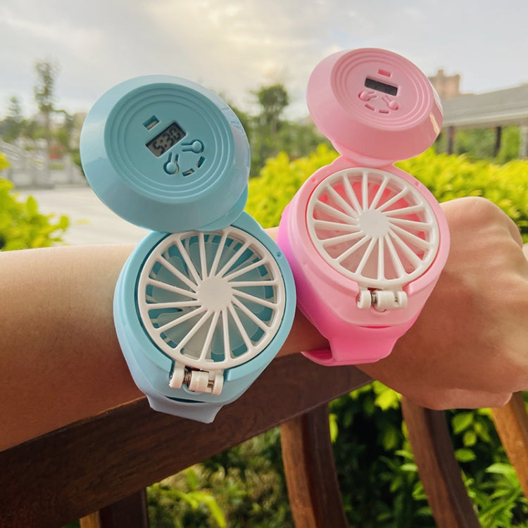 Student Creative Mini Electronic Watch with USB Charging Silent Fan