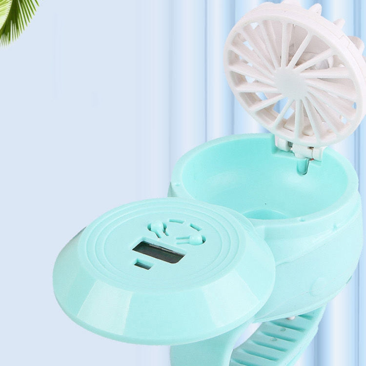 Student Creative Mini Electronic Watch with USB Charging Silent Fan