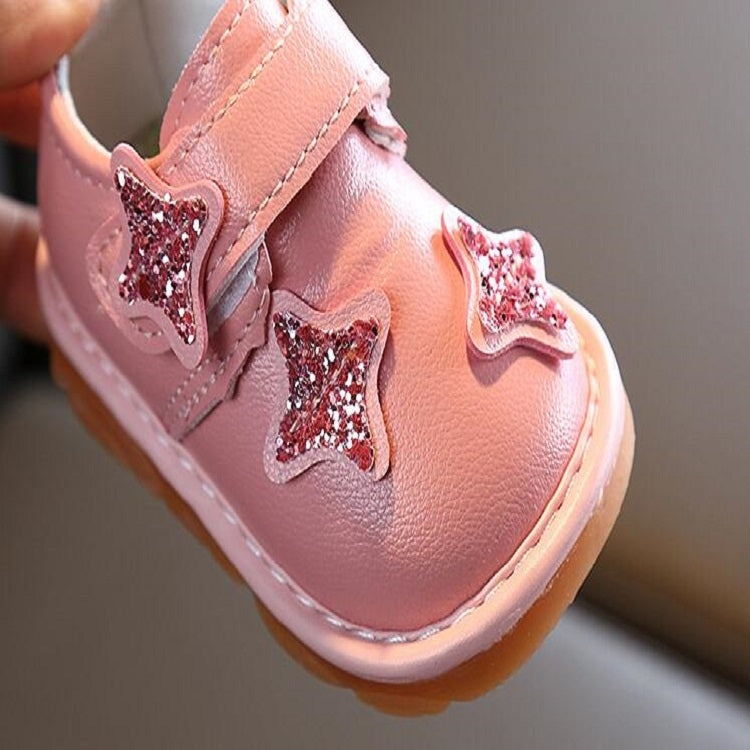 Baby Soft Bottom Shoes Girls Spring and Autumn Leather Single Shoes Princess Shoes, Size:20Yards(Red)