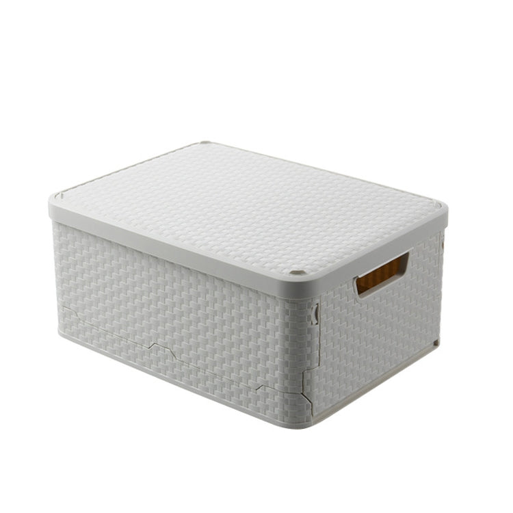 Collapsible Finishing Dormitory Wardrobe Plastic Storage Box with Cover Lip, Size:S 43.8x33x20cm