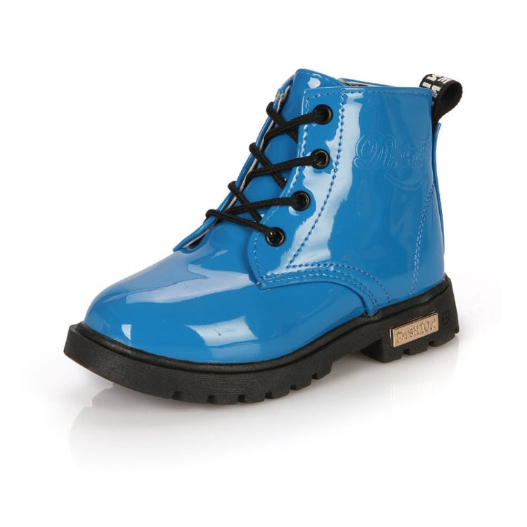 Kids Shoes PU Leather Lace Up High Children Sneakers Autumn Winter Children Shoes Cloth Shoes, Shoe Size:33