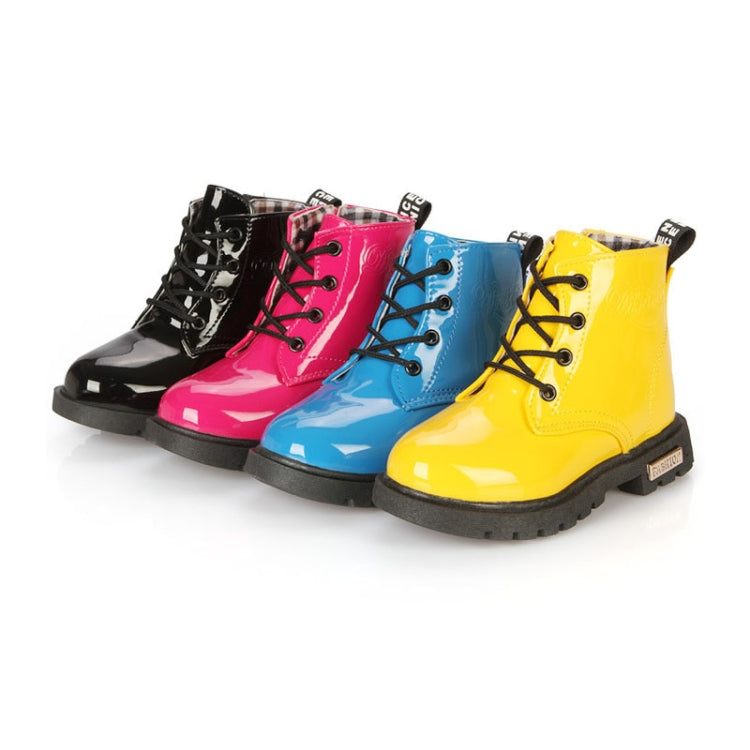 Kids Shoes PU Leather Lace Up High Children Sneakers Autumn Winter Children Shoes Cloth Shoes, Shoe Size:36