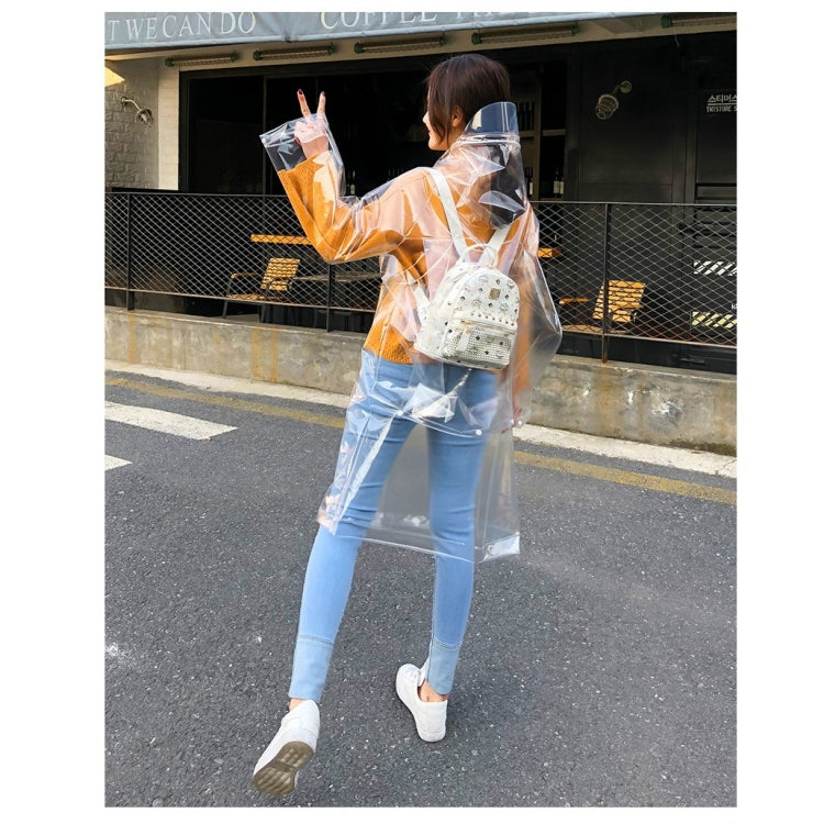 Stylish Portable Outdoor Transparent EVA Raincoat, Size:M