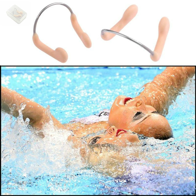 10 PCS Silicone Swimming Nose Clip Steel Wire Nose Clip Waterproof Anti-slip Nose Clip for Adult(No Package)