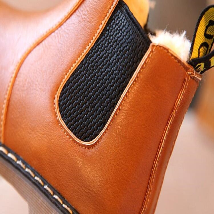 Winter Warm Snow Boots Children Martin Boots Handmade Boots, Size:36