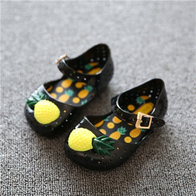 Mini Pineapple Fruit Hole Summer Jelly Children Shoes Plain Rain Boot, Shoe Size:28