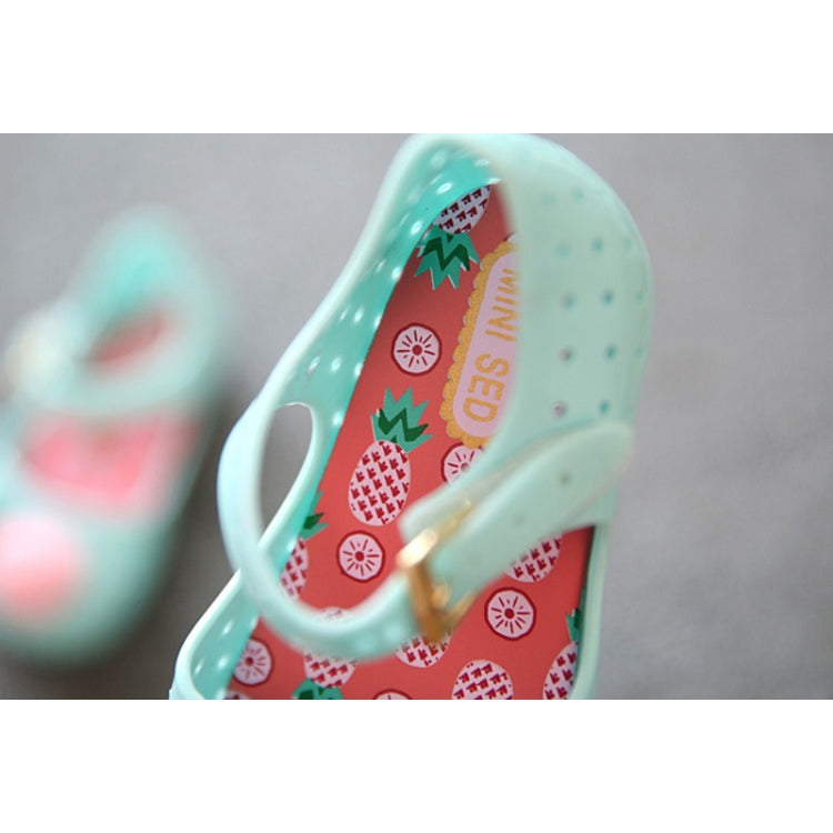 Mini Pineapple Fruit Hole Summer Jelly Children Shoes Plain Rain Boot, Shoe Size:28