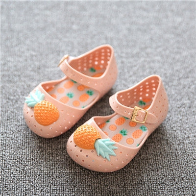 Mini Pineapple Fruit Hole Summer Jelly Children Shoes Plain Rain Boot, Shoe Size:28