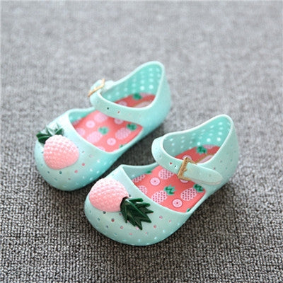 Mini Pineapple Fruit Hole Summer Jelly Children Shoes Plain Rain Boot, Shoe Size:28