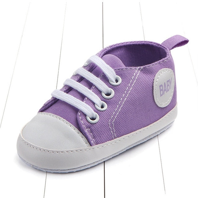 3 Pairs Canvas Classic Sports Sneakers Newborn Baby Boys Girls