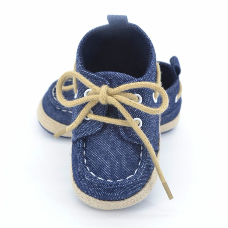 Baby Boy Girl Sneakers Soft Bottom Crib Shoes 0-18 Months(Dark Blule)
