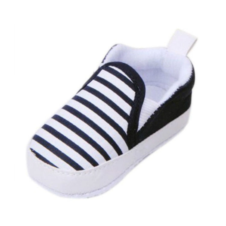 Slip-On First Walkers Toddler Striped Canvas Sneaker Baby Boys Shoes Infant(Navy)