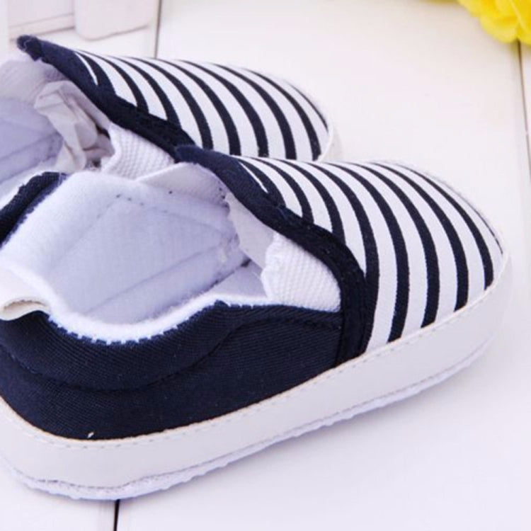 Slip-On First Walkers Toddler Striped Canvas Sneaker Baby Boys Shoes Infant(Navy)