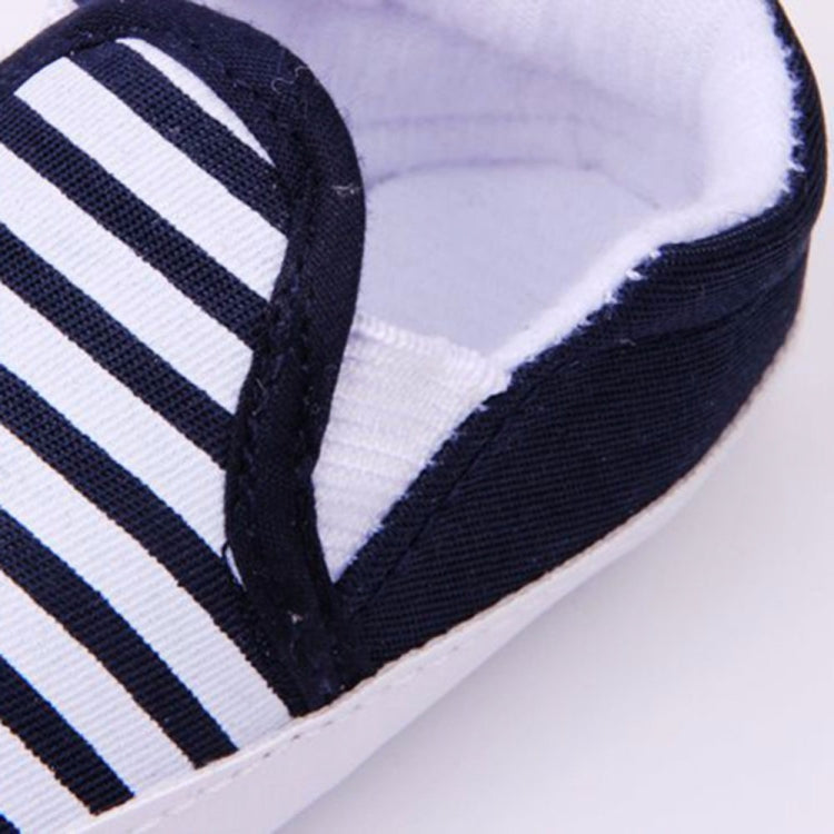 Slip-On First Walkers Toddler Striped Canvas Sneaker Baby Boys Shoes Infant(Navy)