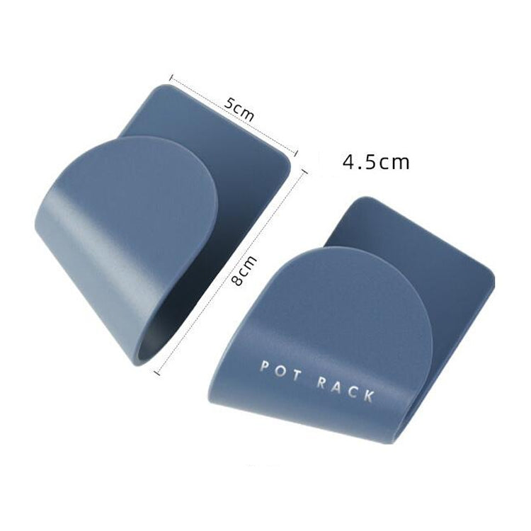 5 PCS Simple Household Punch-free Multifunctional Wall-mounted Pot Cover Rack Storage Shelf(Blue)