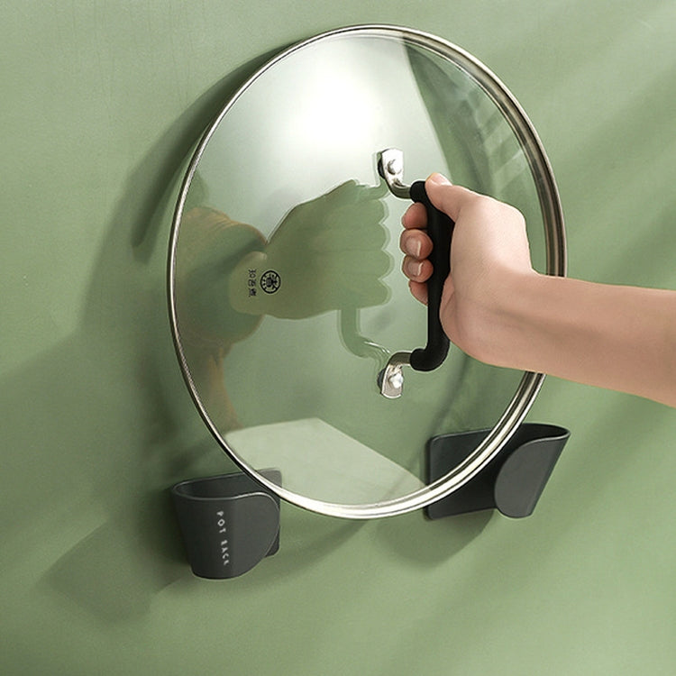 5 PCS Simple Household Punch-free Multifunctional Wall-mounted Pot Cover Rack Storage Shelf(Blue)