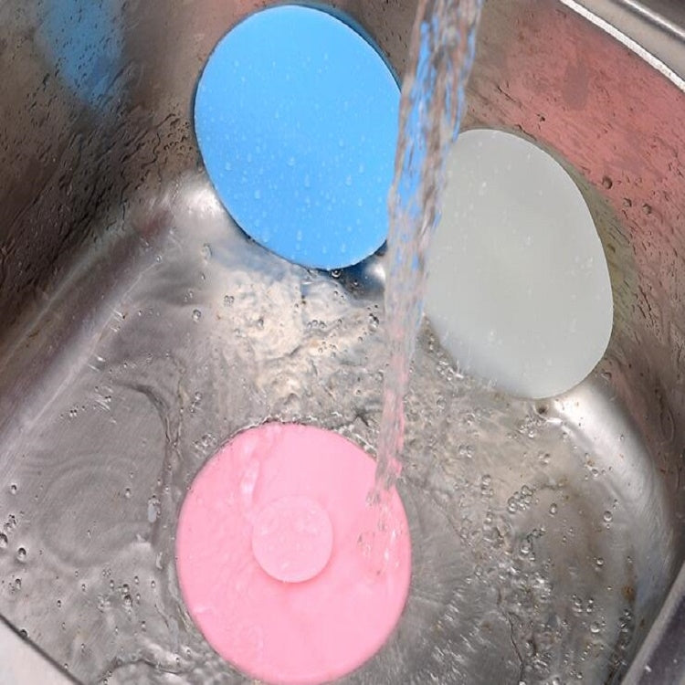 Wash Basin Silicone Floor Drain Cover Kitchen Pool Water Plug Bathroom Tray Sink Leak-proof Cover(White)