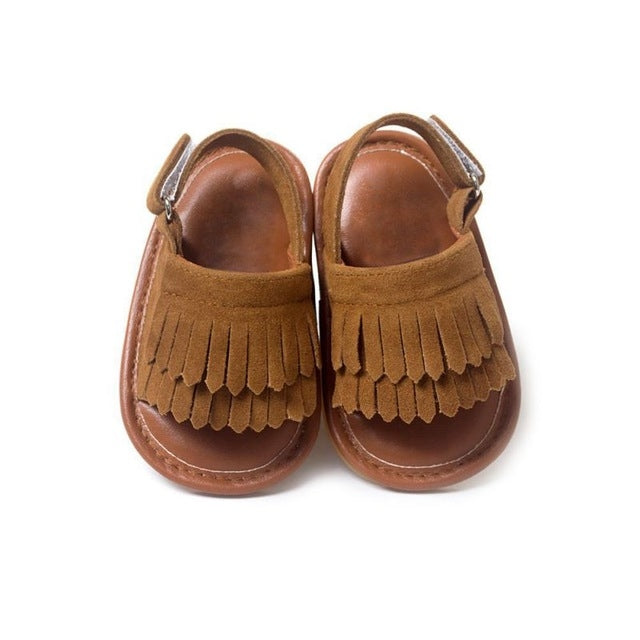 Casual Fashion PU Fringed Baby Sandals, Size:12cm/83g