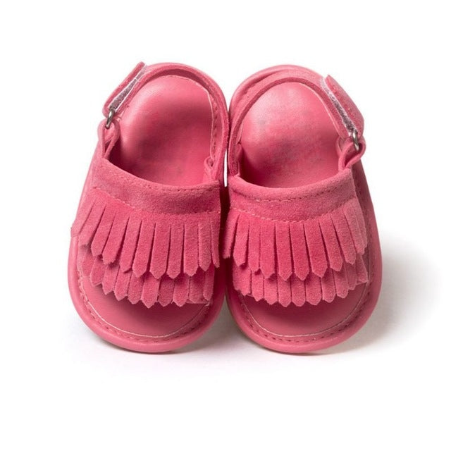 Casual Fashion PU Fringed Baby Sandals, Size:12cm/83g