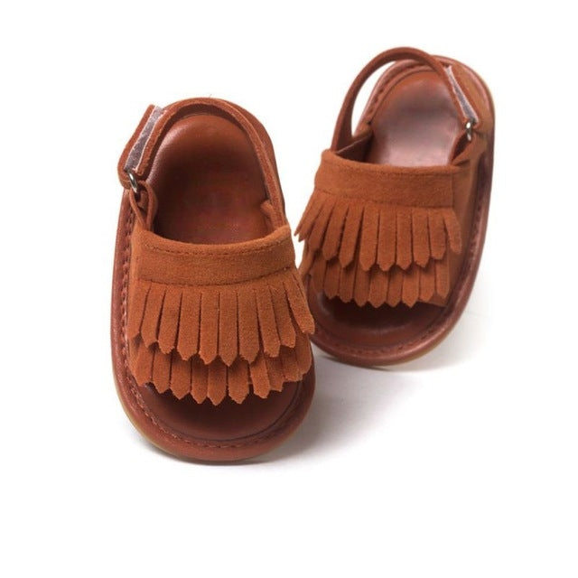 Casual Fashion PU Fringed Baby Sandals, Size:12cm/83g