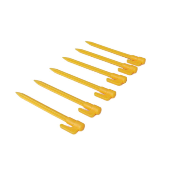 Outdoor Travel Camping Tents Stakes PegsTrip Plastic Heavy Duty Tent Nails Fixing Tent Mat Stake 1 Setï¼ˆ4PCSï¼‰