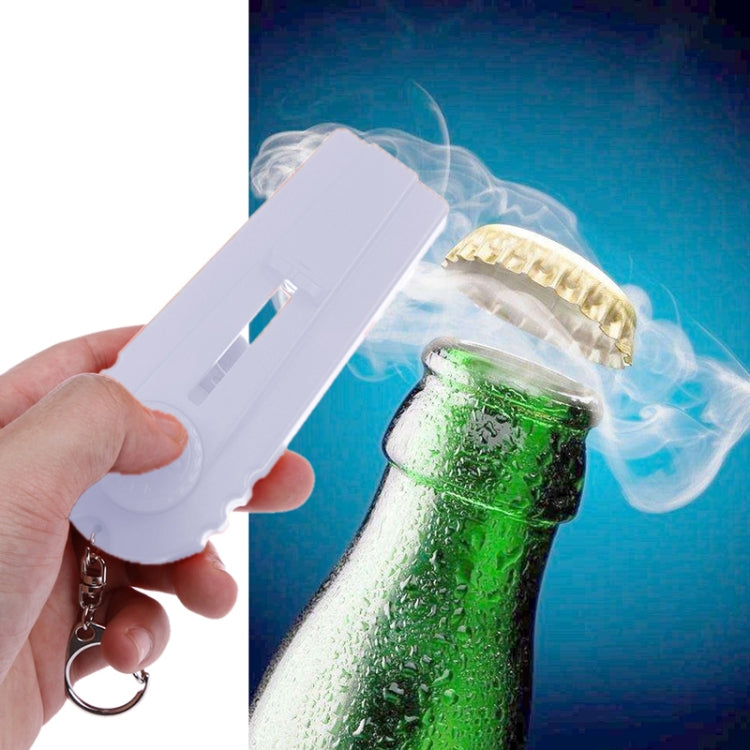 Launcher Beer Bottle Opener Shooting Flying keychain Ring